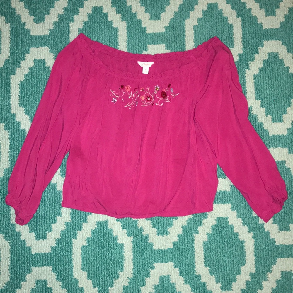 Pink Off-the-Shoulder Top